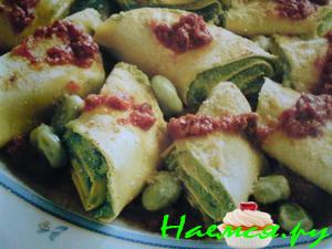 Макаронные рулетики