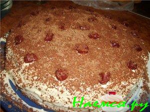 Бисквит с кремом из маскарпоне