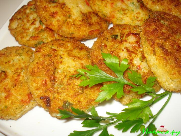 Рисовые котлетки с сыром и зеленью