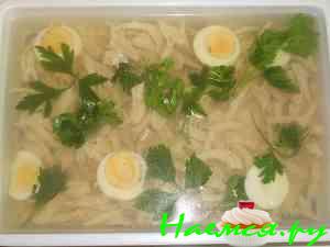 Заливное из куриного филе