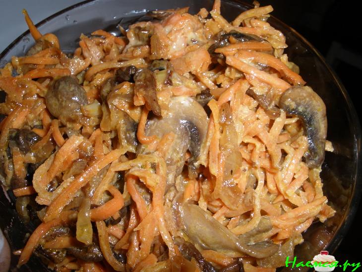 Салат "Жульен" с шампиньонами