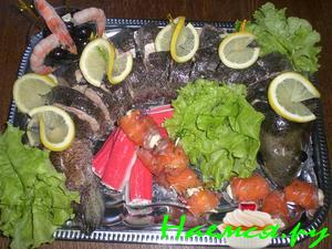 Форель фаршированная морепродуктами