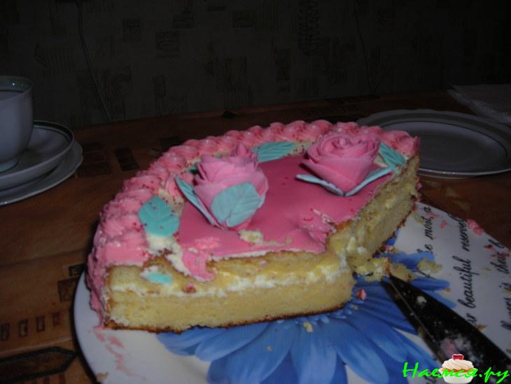 Торт бисквитный 'Розовая мечта' Торт бисквитный 'Розовая мечта'