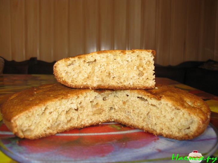 Манник с яблоком и корицей + шоколадная глазурь Манник с яблоком и корицей + шоколадная глазурь