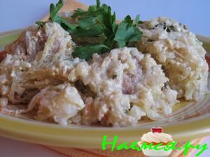 Мясные шарики с рисом и кольраби