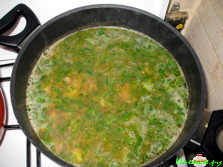 Cуп чечевичный с грибами