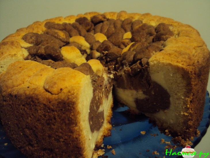 Творожный пирог с шоколадом