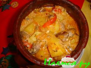 Сердечки с овощами в горшочках