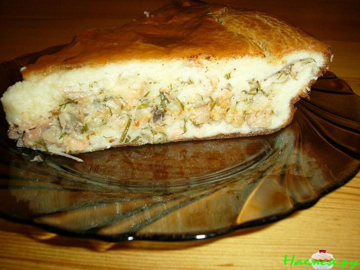 Пирог, самый простой, с рыбной начинкой
