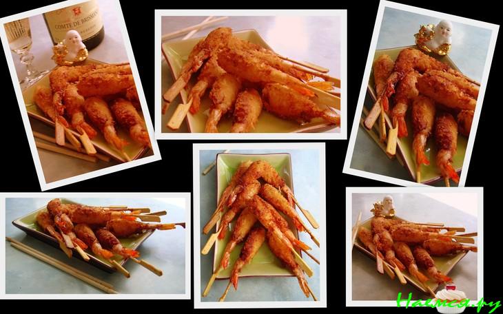 Креветки в кокосе