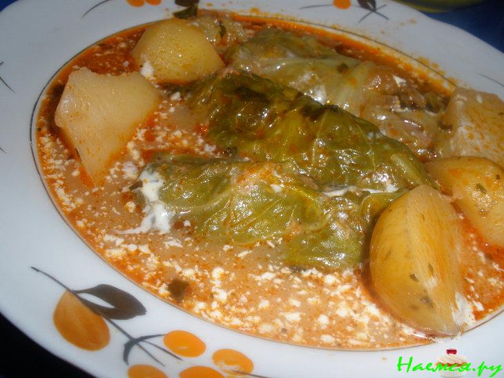 Голубцы с картошечкой и бульоном (мой вариант)
