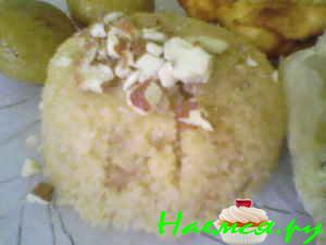 Халва из манной крупы с кедровыми орешками