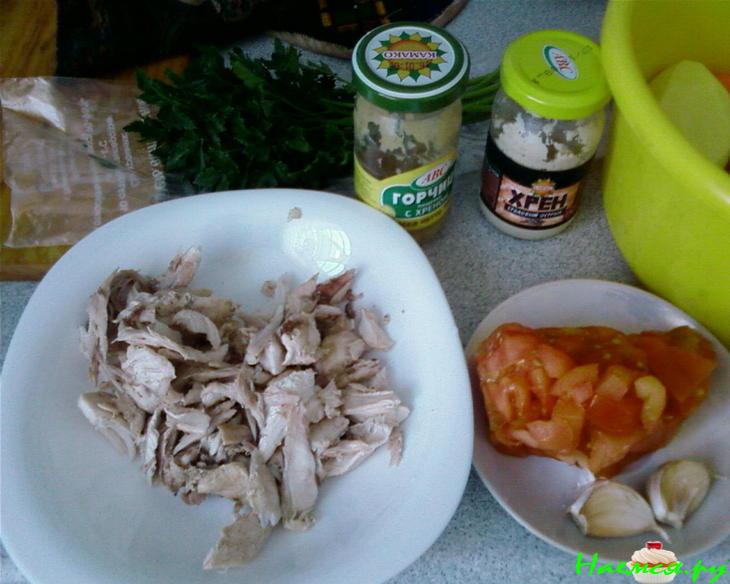 Овощной суп с хреном и горчицей