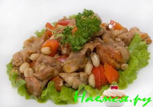 Курица по-сычуаньски с арахисом Курица по-сычуаньски с арахисом