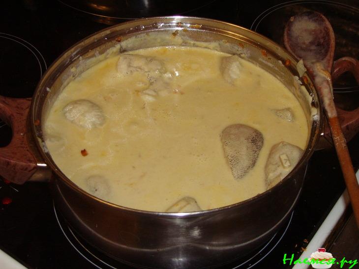 Налим (сом) в сметане