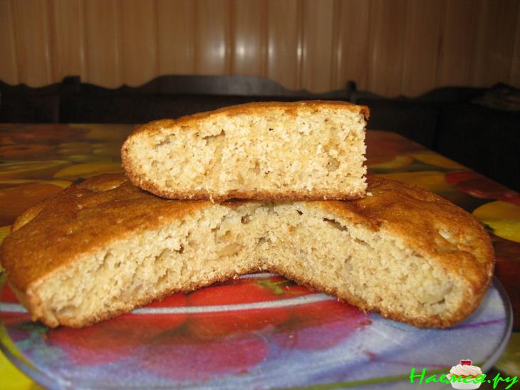 Манник с яблоком и корицей + шоколадная глазурь Манник с яблоком и корицей + шоколадная глазурь