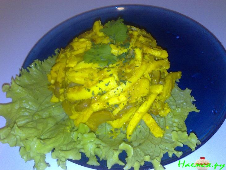 Кальмары жареные с грибами Кальмары жареные с грибами