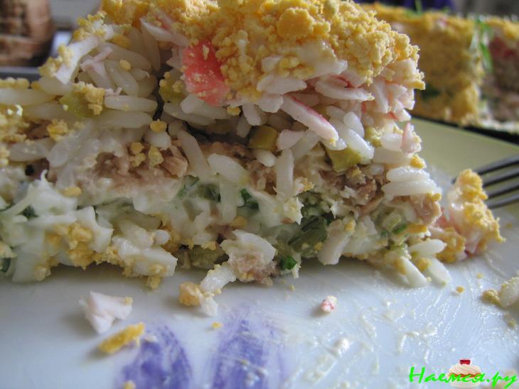 Салатик рыбный "8 марта"