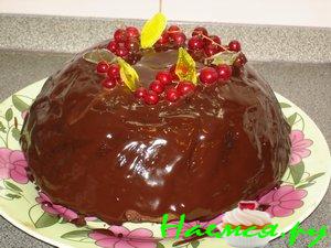 Шоколадный кекс с орехами
