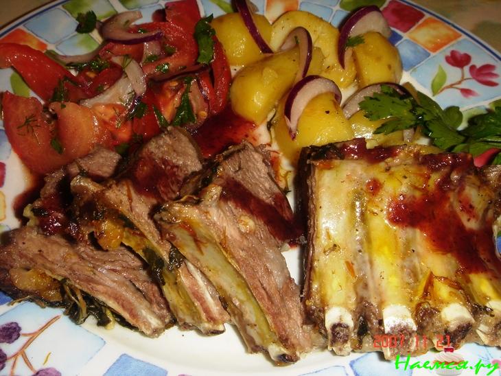 Баранья корейка в рукаве