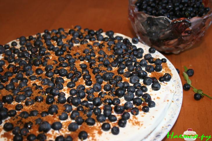 Бисквит с черникой