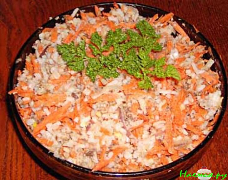 Рыбный салат в мини-тарталетках