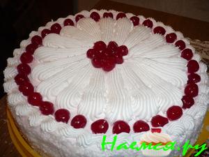 Торт бисквитный «Зимняя вишня»