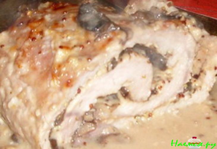 Рулет из свинины с грибами Рулет из свинины с грибами