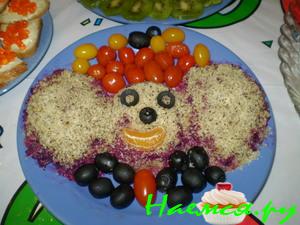 Салат из свеклы "Чебурашка"