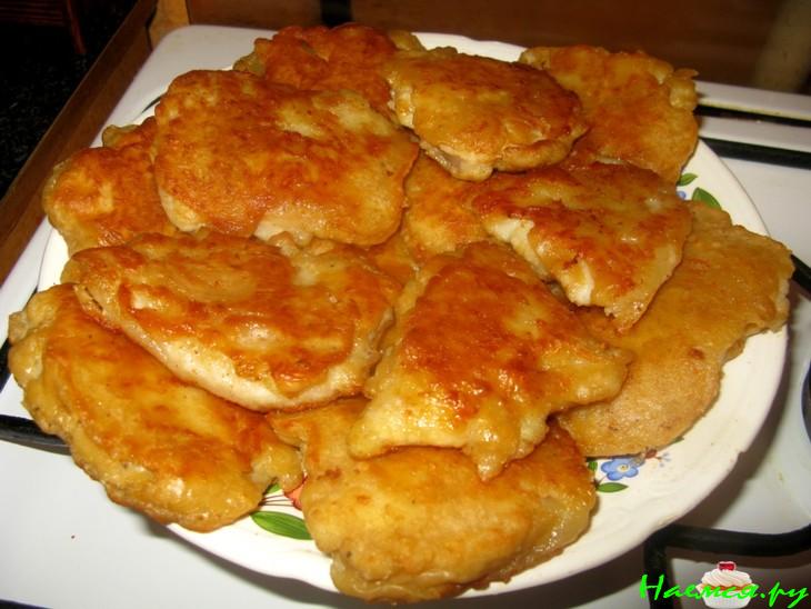 Морской язык в кляре с соевым соусом и сыром