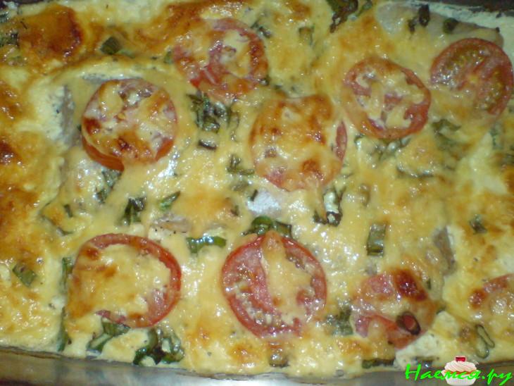 Рыба под сливочно-яичным соусом