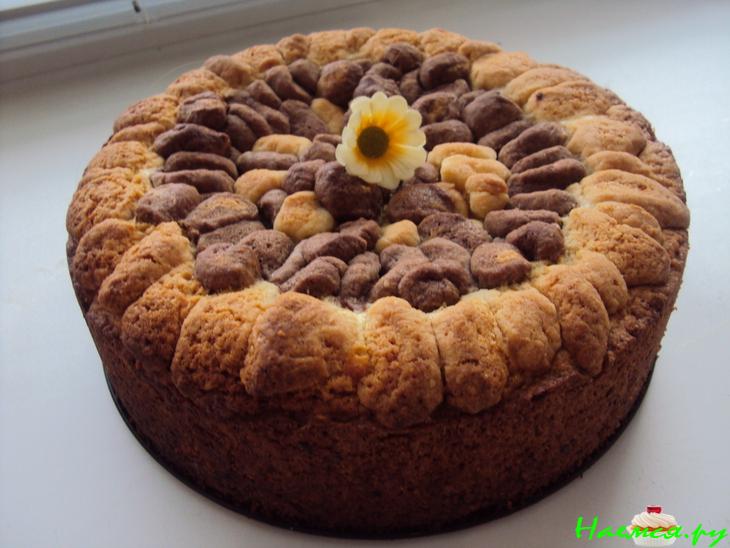 Творожный пирог с шоколадом