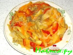 Соте из баклажанов с дайконом