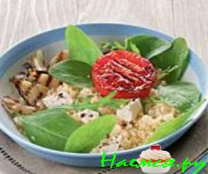 Кус-кус с моцареллой и томатами