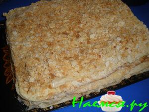 Торт "Наполеон" с кремом со сгущенкой