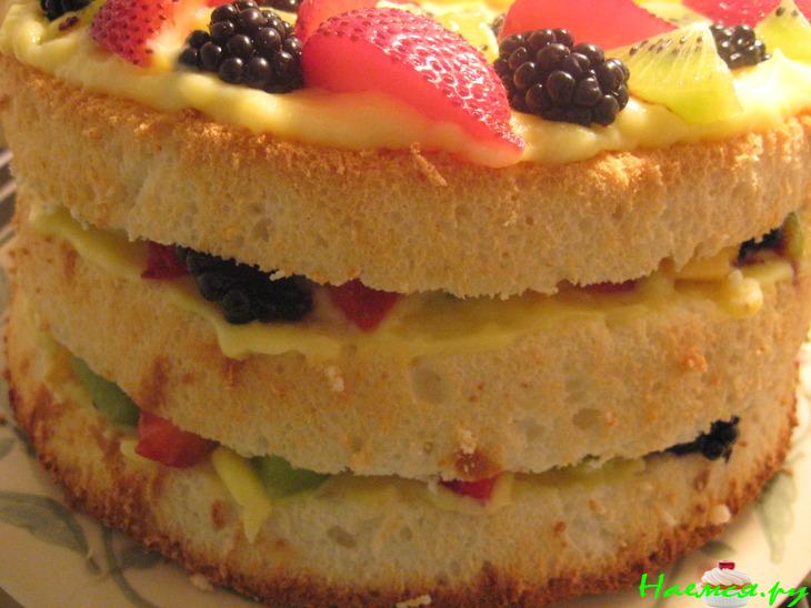 ANGEL FOOD CAKE (классический белоснежный нежный бисквит)