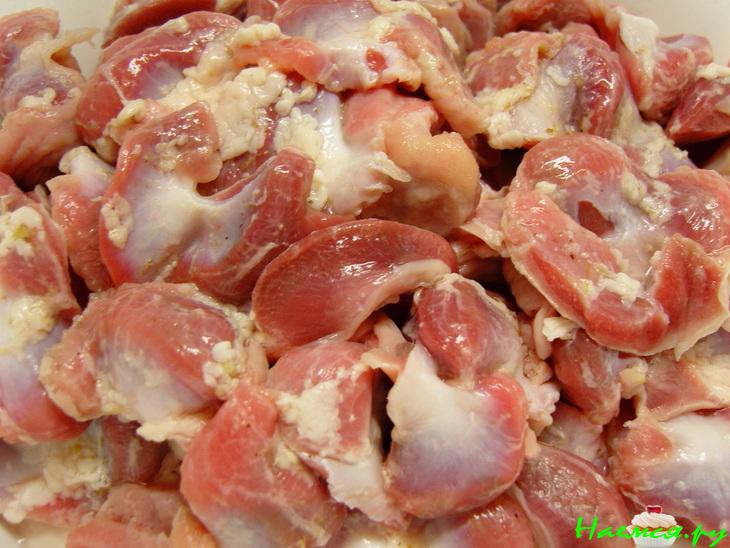 Рассольник из куриных желудочков