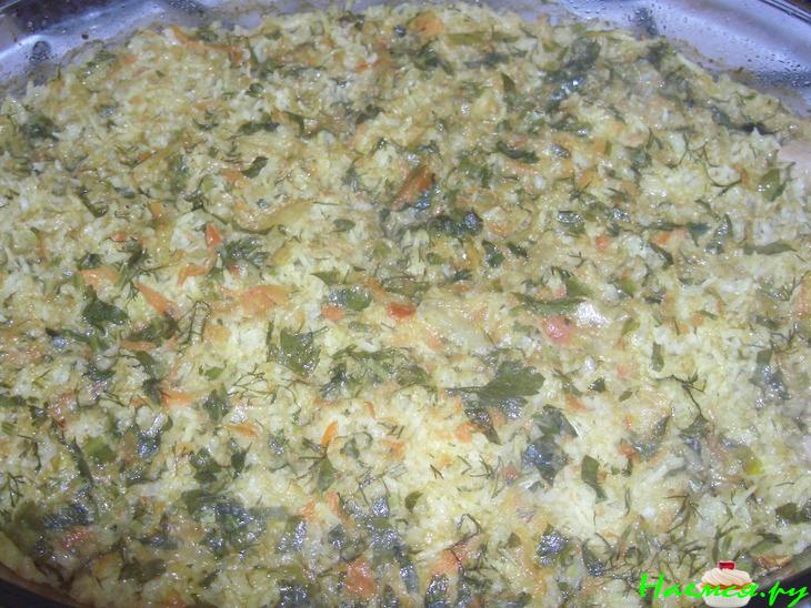 Курица запеченная под рисом Курица запеченная под рисом