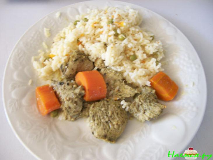 Грудинка индейки с грейпфруктом и чесноком