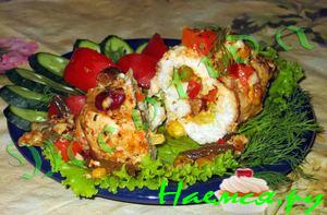 Куриные рулетики с овощами