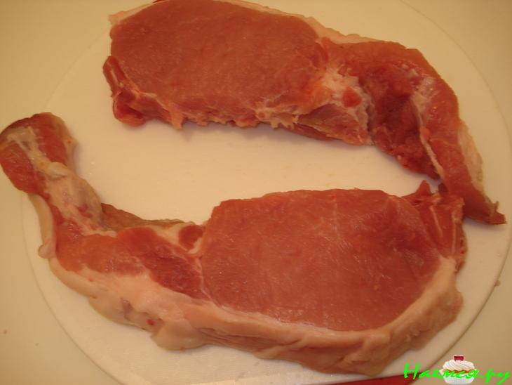 Фаршированная отбивная в коньячно &ndash; горчичном маринаде