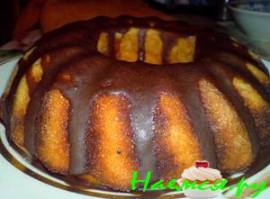 Воздушный манник с шоколадной глазурью