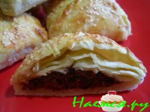Пирожки слоеные с ливером