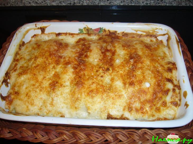 Каннелони с овощами под соусом "Бешамель"