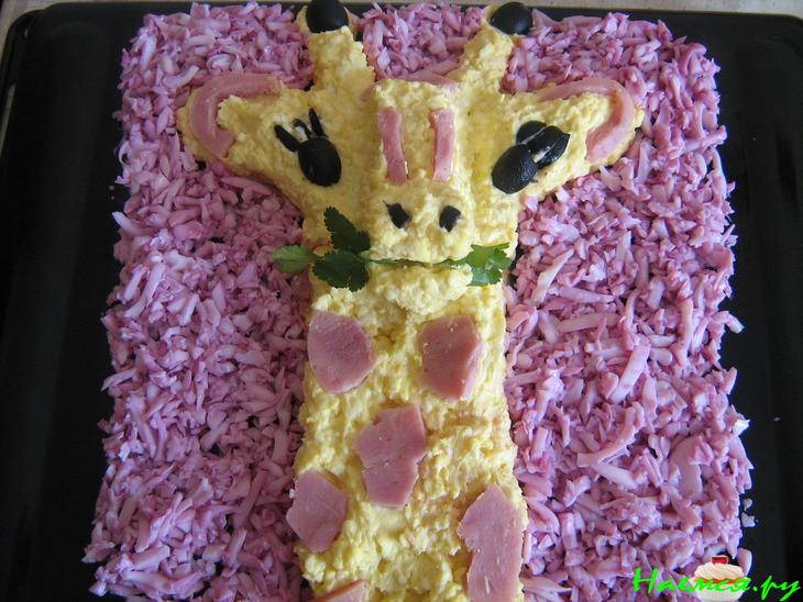 Сырный салат "Жирафик"