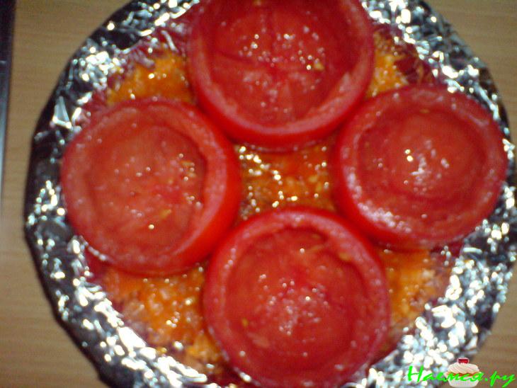 Фаршированные помидоры с картофелем и маслинами Фаршированные помидоры с картофелем и маслинами