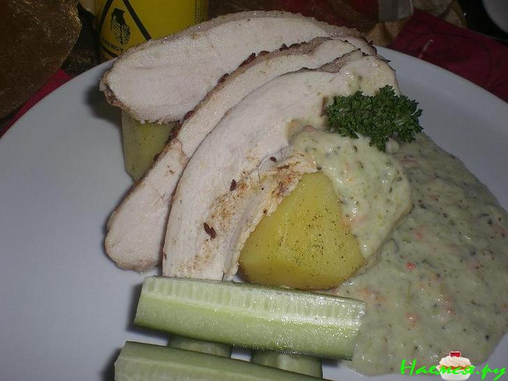 Грудинка на пару