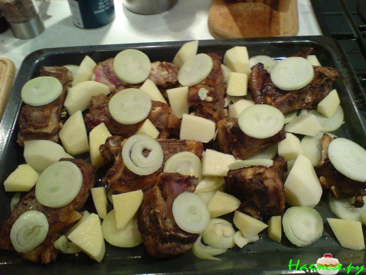 Бараньи ребрышки с картофелем