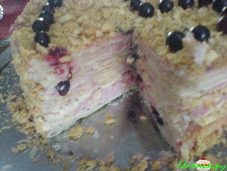 "Розовый" слоёный торт "Розовый" слоёный торт