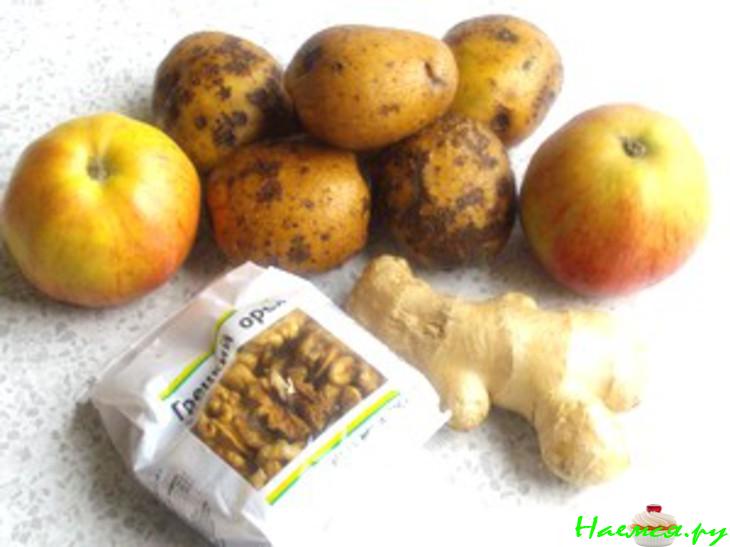 Картофельные котлеты с имбирем и яблоком (постное)